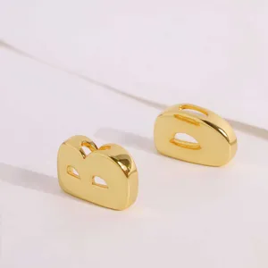 Gold letter bubble charms metal smooth DIY jewelry pendant for handmade necklace making