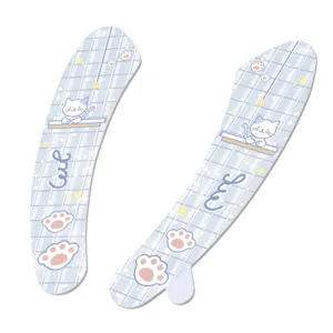 Coussin de Siège de Toilette Imperméable Motif Chat Panda Dessin Animé Tapis de Couvercle de Toilette Auto-Adhésif Lavable Pour Salle de Bain Maison