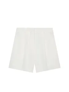 Einfarbige minimalistische Leinenmischung Sommer Pendeln Damen Mode Shorts Hauptansicht