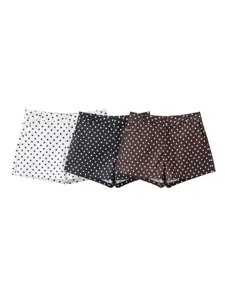 Women vintage polka dot high waist shorts set casual comfortable cute summer trouser apparel