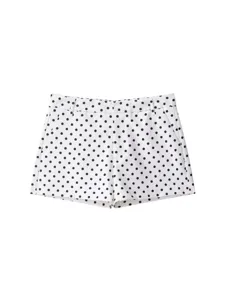 Women's white black polka dot casual shorts summer vintage style cute stylish apparel