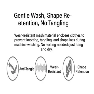 Sac à linge double couche épaissi pour sous-vêtements, sac de lavage anti-déformation.