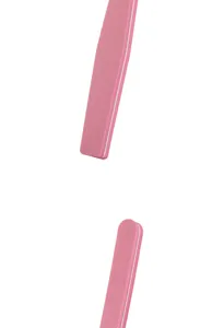Pink sponge nail file detail showing dual-sided pink abrasive texture for smooth shaping.