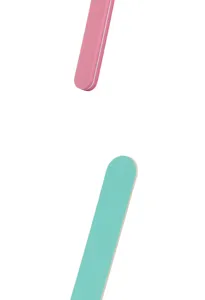 Detail view of double-sided sponge nail file, ideal for precise shaping and polishing.