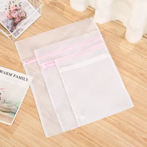 Lot de 3 sacs à linge en filet pour machine à laver protection avec fermeture éclair