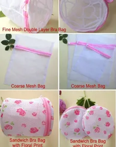 Lot de sacs de lavage en filet renforcé, sac de protection pour soutiens-gorges et lingerie.