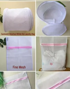 Lot de sacs à linge en filet renforcé avec fermeture éclair pour soutien-gorge et sous-vêtements.