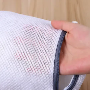 Mesh laundry bag for delicate clothes, durable bra wash bag with zipper closure and fine mesh.
