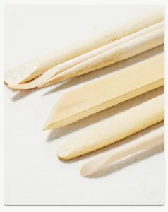 Bamboo clay sculpting tool set wood carving spatula pottery trimming modeling tools detail view