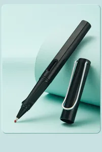 Stylo gel noir professionnel roller ergonomique clip metallique cadeau papeterie ecriture