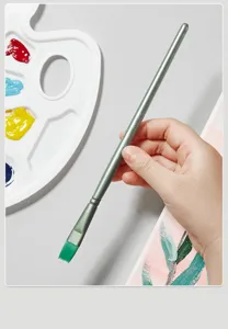Set de pinceaux de détail verts Morandi pour aquarelle peinture à l'huile art