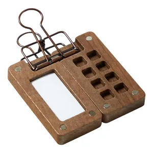 Mini houten aquarel palet doos draagbare reis schilderij kunst gereedschap met handige clips
