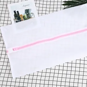 Ensemble de Sacs à Linge en Maille Épaissie en Polyester avec Fermeture Éclair pour Sous-Vêtements Soutien-Gorge Lingerie