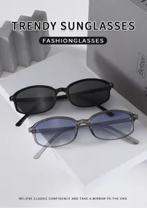 Gafas de sol cuadradas estrechas de tendencia hombre y mujer, proteccion solar diaria muy elegante.