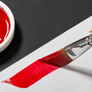 Professioneller Pinsel mit Nylon-Schrägkopf für Acryl Öl und Aquarell Malerei Kunstbedarf