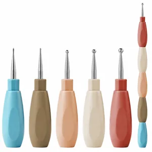 Set Penna Dotting per Nail Art Pennelli da Pittura Punta in Metallo Kit di Strumenti per Manicure Fai da Te