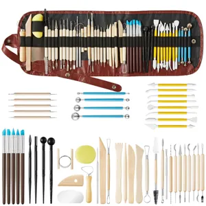 Set completo de 51 herramientas de escultura de cerámica y modelado de arcilla para manualidades