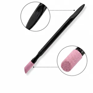 Double Ended Quartz Nail Grinding Pen Cuticle Pusher Manicure Tool Professional Nail Art Care Tool For Salon And Home