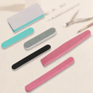 Professional Double Sided Sponge Nail File Rectangular Manicure Buffing Strip Salon Nail Shaping Tools Nail Art Supplies