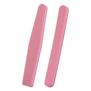Professional pink double-sided nail file sponge emery boards for manicure shaping and buffing.