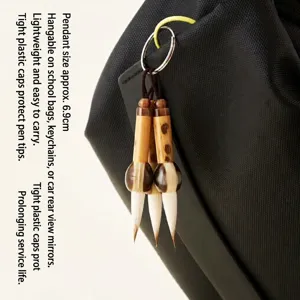 Mini Chinese kaligrafie kwast sleutelhanger hanger, schattige tas charme accessoire leuk.