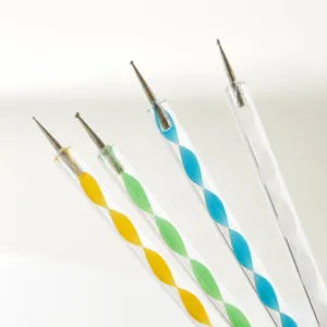 Set de bolígrafos de puntos para uñas de acrílico, lápiz de doble punta para manicura.