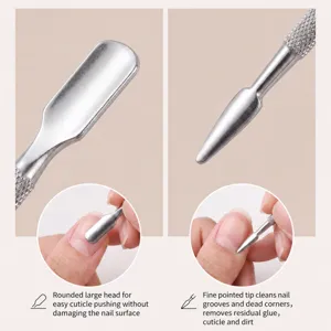 Edelstahl Nagel-Nagelhautschieber Doppelkopf Manikuerewerkzeug fuer die Nagelpflege