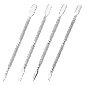 Professionelles Nagelhäutchenschieber Set aus Edelstahl, 4-teiliges Nagelkunst Werkzeug.