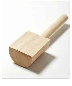 Wooden pottery clay paddle tool, solid wood ceramic sculpting beater for pottery making details