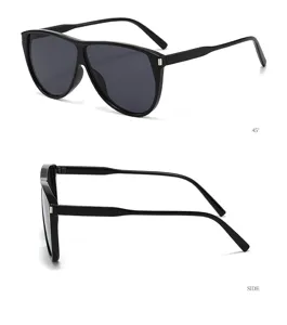 Stylish men large frame sunglasses, fashion flat top aviator design, outdoor UV protection shade.