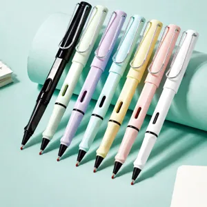 Stylo Neutre d'Affaires Encre Noire Stylo Roller en Plastique Papeterie de Bureau avec Clip en Métal
