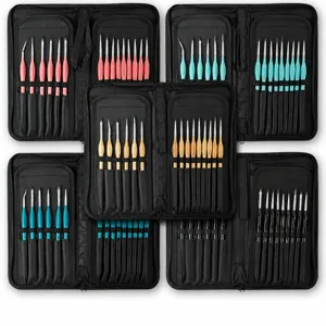 Detail Paint Brushes Set Fine Tip Miniature Paint Brush with Zipper Storage Bag for Art Drawing
