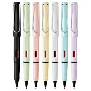 Lot de 7 stylos gel classiques colorés avec clip distinctif et fenêtre de niveau d'encre.