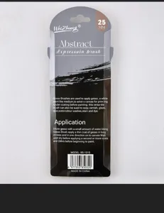 25mm gesso paint brush artist board brush nylon hair oil painting tool with card packaging