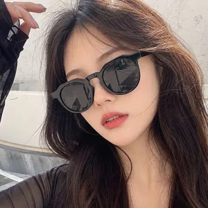 Trendsettend Japanse Stijl Rond Frame Zonnebril Vintage UV400 Zonnescherming Bril Voor Reizen Buiten Feest Unisex PC Brillen