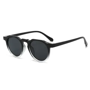 Trendy Japanse zonnebril met een rond montuur voor dames en heren, stijlvolle retro zonnebril.
