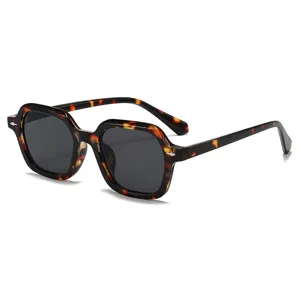 Klassische quadratische Schildpatt Sonnenbrille Damen Herren Retro Mode UV400 Streetstyle Brille