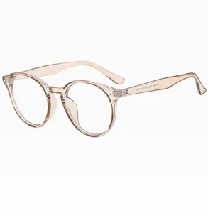 Transparente runde Brillenfassung modische Freizeit Brille klare optische Fassung Alltag