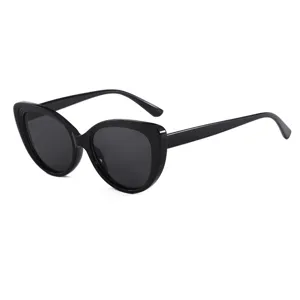 Gafas de sol ovaladas retro para mujer montura negra estilo vintage protección UV chic