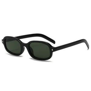 Y2K Retro Ovale Sonnenbrille Damen Mode Schmale Eckige Sonnenbrillen UV400 Outdoor Streetwear