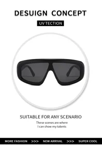2026 nuovi occhiali da sole monoblocco moda europea e americana stile aviatore cool