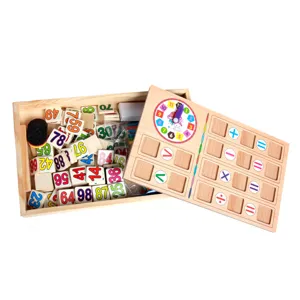 Houten multifunctionele rekenbox getallen speelgoed educatieve telstokken kinderen
