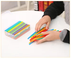 Montessori wooden counting sticks math learning toys for kids primary school math arithmetic