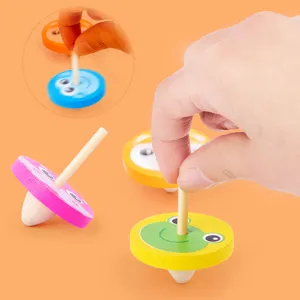 Enfants jouet toupie en bois desktop décompression bout des doigts mignon dessin