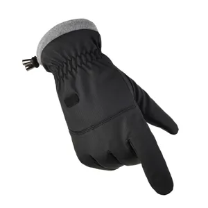 Wasserdichte thermische Winter-Fahrradhandschuhe Detailansicht mit Fleecefutter.