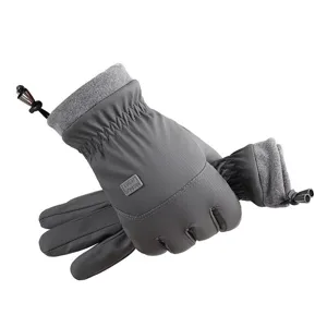 Herren Winter Outdoor Warme Handschuhe Wasserdicht Touchscreen Fleece Radfahren Handschuhe