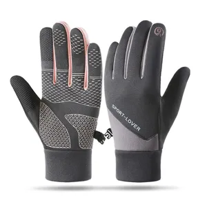 Winter sports gloves for men and women, thermal plush anti-slip cycling hiking gloves.