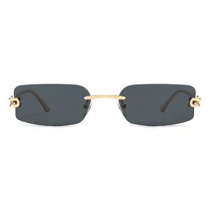 Gafas de sol rectangulares sin montura clasicas para mujeres y hombres vista principal