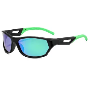 Trendy polarized sports sunglasses for men and women, cycling windproof sun protection eyewear.