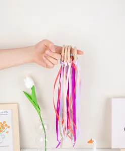Hölzerner Regenbogen Band Handdrachen Holzringe Kleinkind Tanz Requisiten Montessori Spielzeug